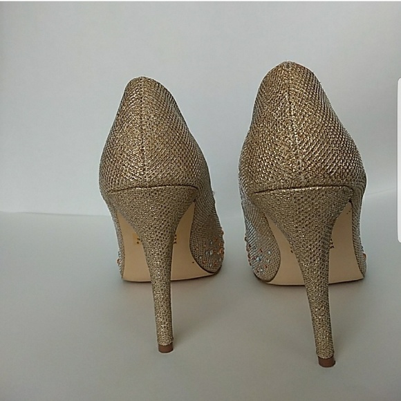Sparkling Charlotte Russe Rose Gold Heels - Picture 4 of 6